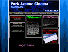 Tablet Screenshot of parkavenuecinemas.com